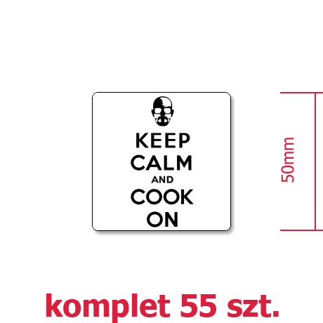 Wlepka „Keep Calm and Cook On”