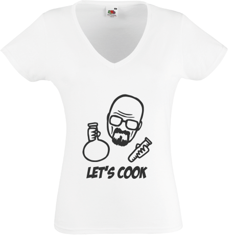Koszulka damska w serek „Let’s Cook”
