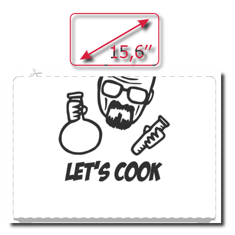 Naklejka na laptop „Let’s Cook”