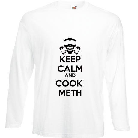 Koszulka z długim rękawem „Keep Calm And Cook Meth”