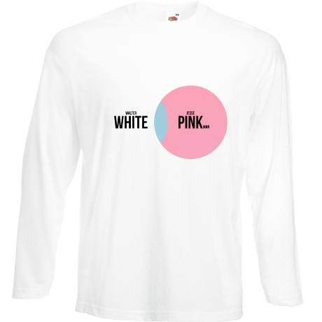 Koszulka z długim rękawem „White and Pink”