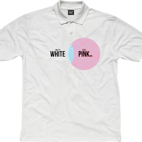Polo „White and Pink”