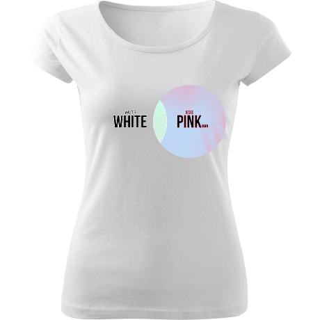 Koszulka damska fit „White and Pink”