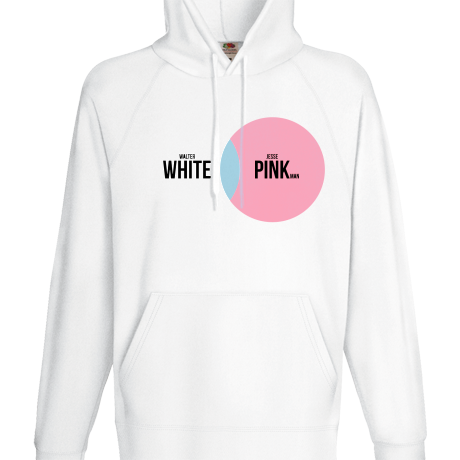 Bluza z kapturem „White and Pink”