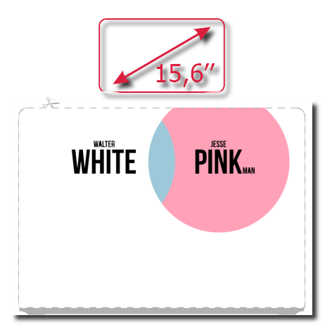 Naklejka na laptop „White and Pink”