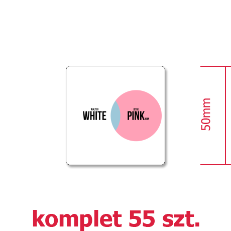Wlepka „White and Pink”