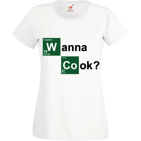 Koszulka damska „Wanna Cook?”