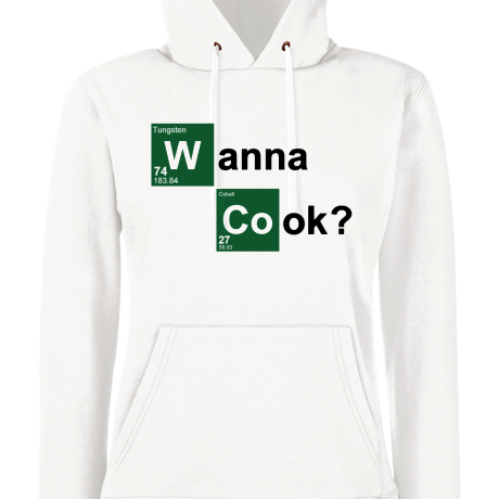 Bluza damska z kapturem „Wanna Cook?”