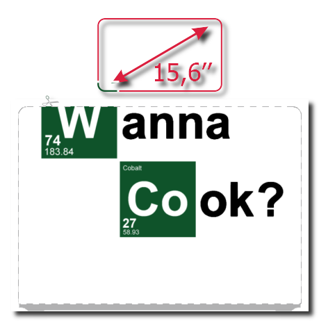 Naklejka na laptop „Wanna Cook?”