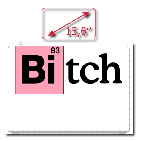 Naklejka na laptop „Bitch”