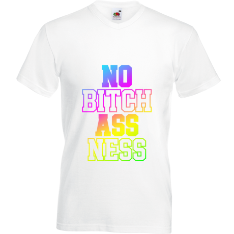 Koszulka w serek „No Bitch Ass Ness”