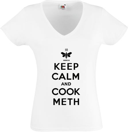 Koszulka damska w serek „Keep Calm and Cook Meth 2”