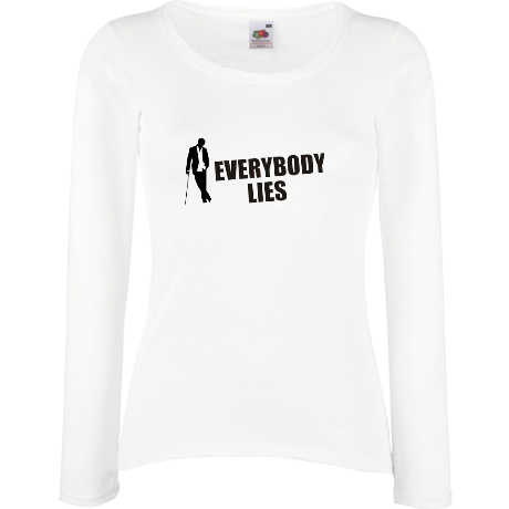 Koszulka damska z długim rękawem „Everybody Lies”