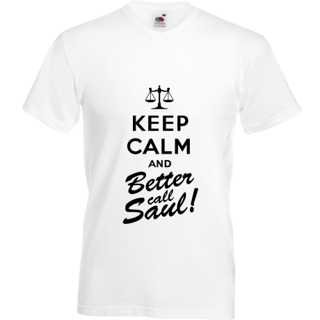 Koszulka w serek „Keep Calm and Better Call Saul”