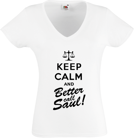 Koszulka damska w serek „Keep Calm and Better Call Saul”