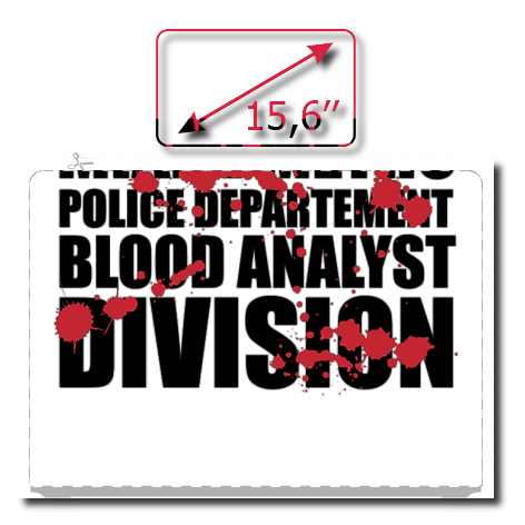 Naklejka na laptop „Blood Analyst Division”