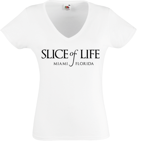 Koszulka damska w serek „Slice of Life”
