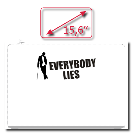 Naklejka na laptop „Everybody Lies”