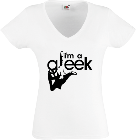 Koszulka damska w serek „I’m a Gleek”