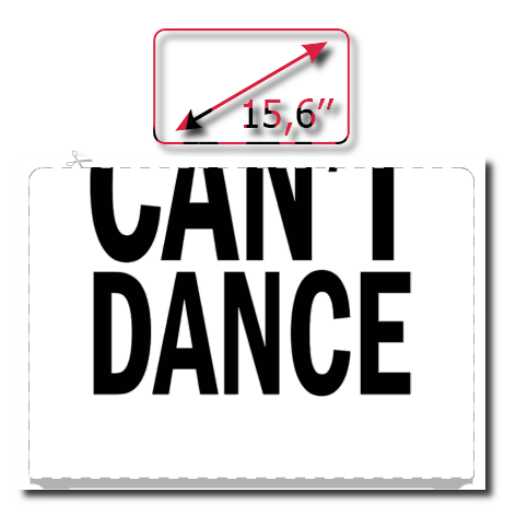 Naklejka na laptop „Can’t Dance”