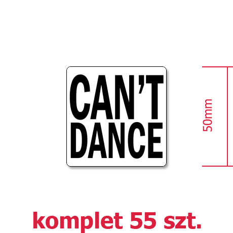 Wlepka „Can’t Dance”