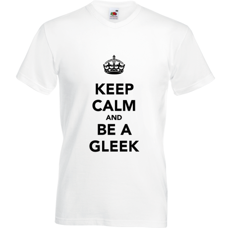 Koszulka w serek „Keep Calm and Be a Gleek”