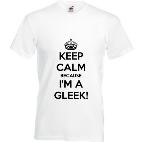 Koszulka w serek „Keep Calm because I’m a Gleek”