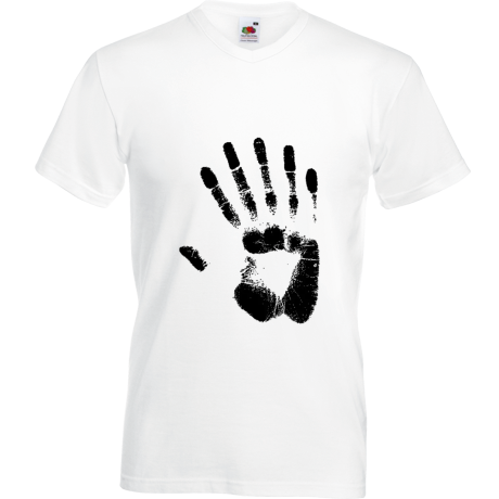 Koszulka w serek „Fringe Hand”