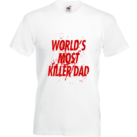 Koszulka w serek „World’s Most Killer Dad”