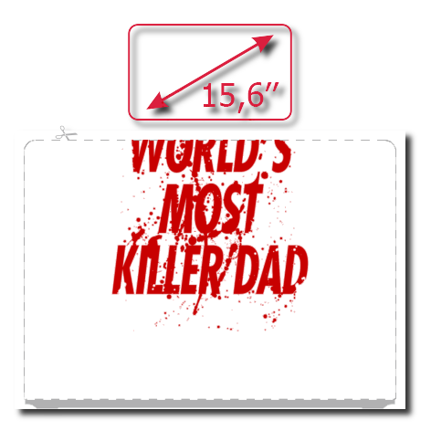 Naklejka na laptop „World’s Most Killer Dad”