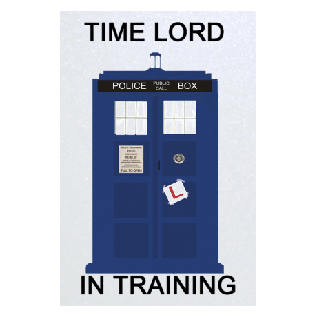 Blacha „Time Lord in Training”