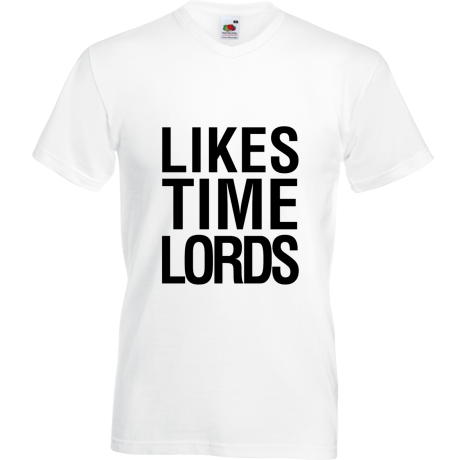 Koszulka w serek „Likes Time Lords”