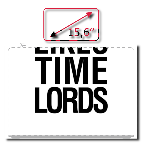 Naklejka na laptop „Likes Time Lords”