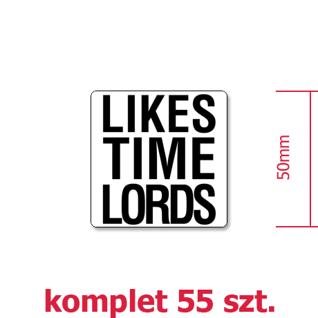 Wlepka „Likes Time Lords”