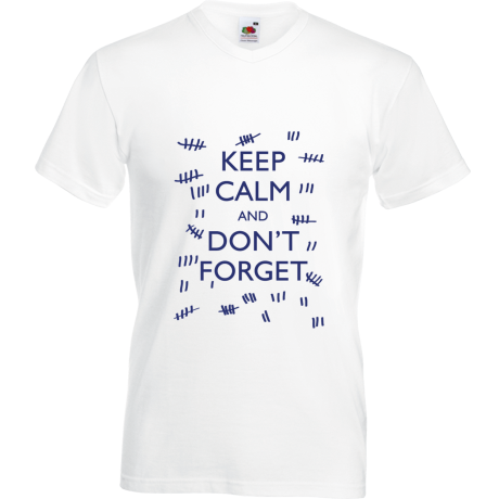 Koszulka w serek „Keep Calm and Don’t Forget”