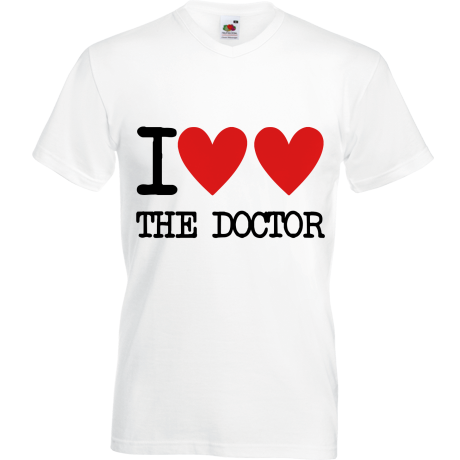 Koszulka w serek „I Heart The Doctor”