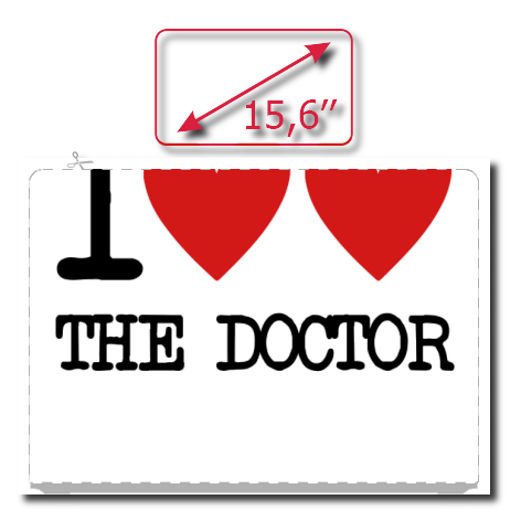 Naklejka na laptop „I Heart The Doctor”