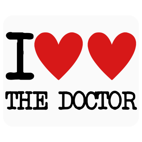 Podkładka pod mysz „I Heart The Doctor”