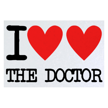 Blacha „I Heart The Doctor”