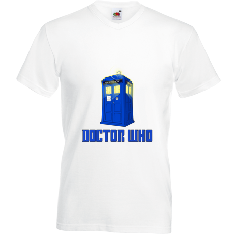 Koszulka w serek „Doctor Who Police Box”