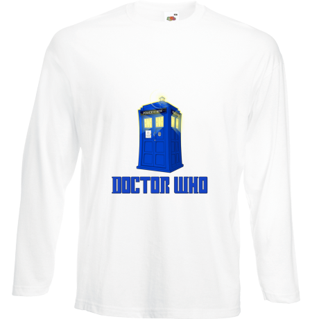Koszulka z długim rękawem „Doctor Who Police Box”