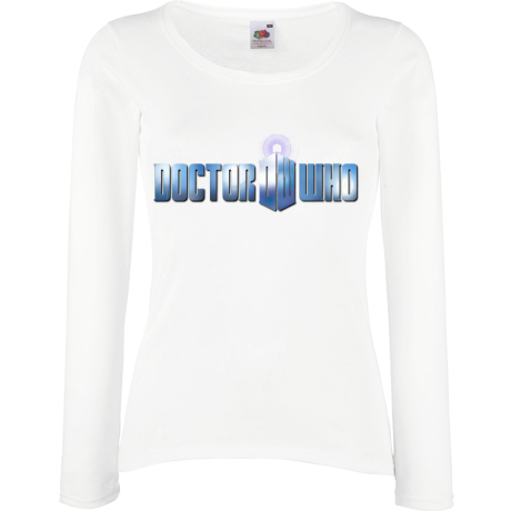 Koszulka damska z długim rękawem „Doctor Who Logo”