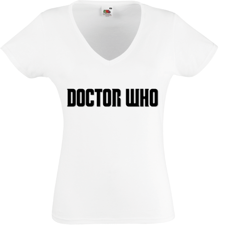 Koszulka damska w serek „Doctor Who Logo 2”