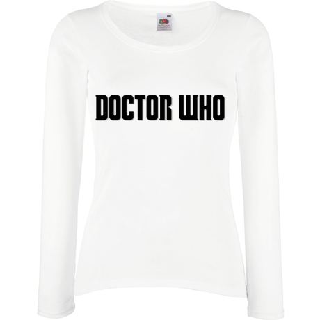 Koszulka damska z długim rękawem „Doctor Who Logo 2”