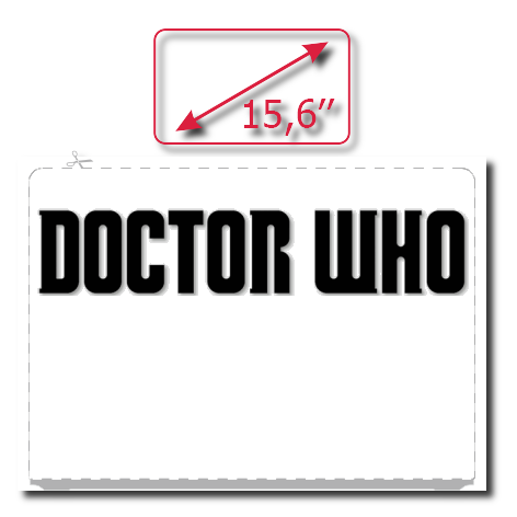 Naklejka na laptop „Doctor Who Logo 2”
