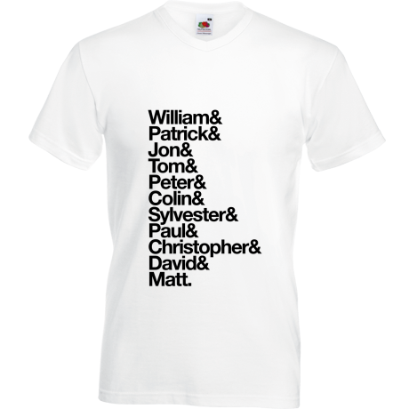 Koszulka w serek „Doctor Who – Actors First Names”