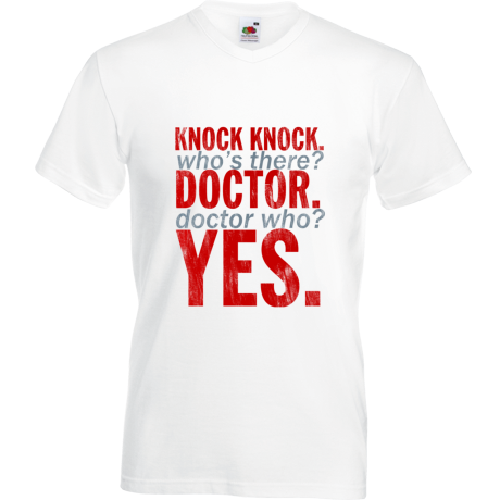 Koszulka w serek „Knock Knock Doctor Who”