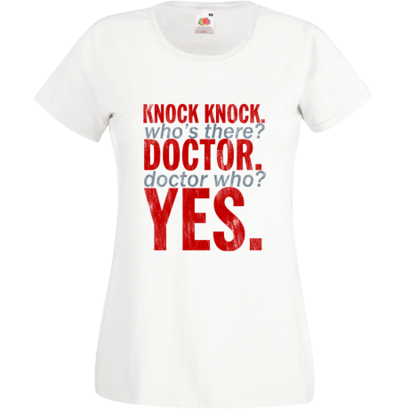 Koszulka damska „Knock Knock Doctor Who”