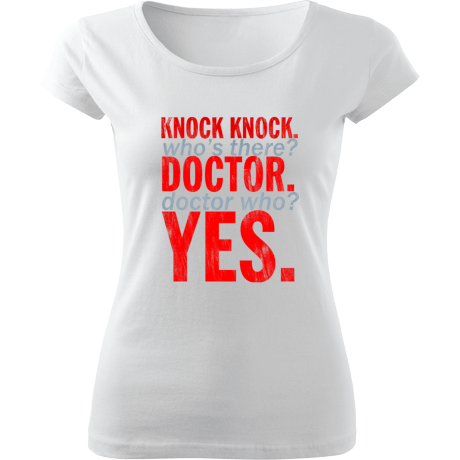 Koszulka damska fit „Knock Knock Doctor Who”