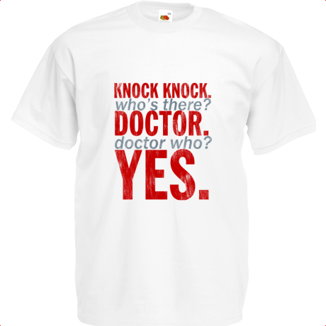Koszulka dziecięca „Knock Knock Doctor Who”